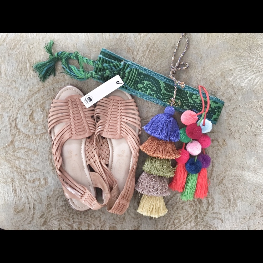 Vintage Handmade Leather Huarache Sandals